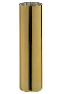 5" x 18" CYLINDER GLASS VASE GOLD