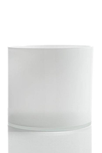 4" X 4" CYLINDER VASE WHITE