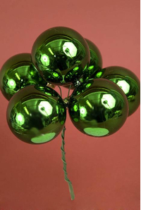 60MM VP SHINNY STEM BALL GREEN PKG/6