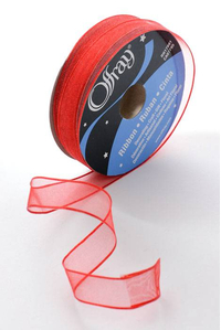5/8" X 25YDS ENCORE WIRED RIBBON RED