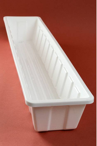 35.75" X 8.25" PLASTIC FLOWER BOX WHITE