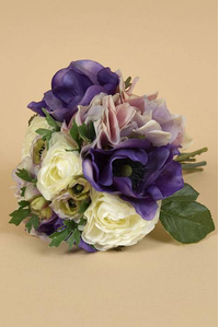 11" HYDR/RANUN/ANEMONE BOUQUET PURPLE/LAVENDER