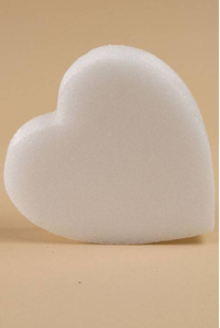 12" WHITE SOLID HEART EA