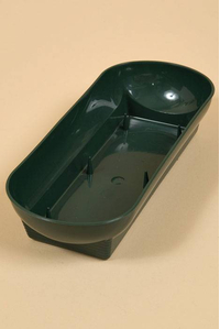 10.5" X 4.25 X 2" DOUBLE UTILITY BOWL GREEN PKG/12