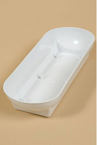 10.5" X 4.25 X 2" DOUBLE UTILITY BOWL WHITE PKG/12