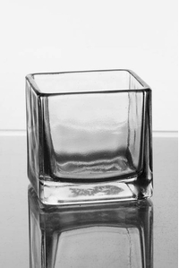 2.25" X 2.25" X 2.25" CUBE VASE PKG/6 CLEAR