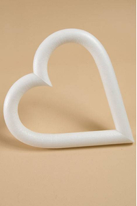 12" WHITE ROUND  OPENED HEART