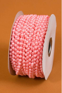 4MM X 24YDS MOT BEAD GARLAND LIGHT PINK