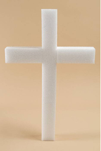 18" WHITE 2PC CROSS