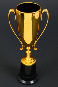 8.5" TROPHY CUP AWARD GOLD/BLACK