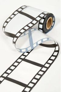 3" X 50FT DECORATIVE FILMSTRIP BLACK/WHITE