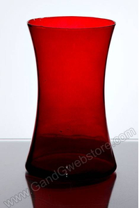 8" GATHERING VASE RUBY RED CS/6