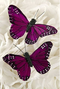 3" BUTTERFLY PURPLE PKG/12