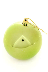 80MM SHINY PLASTIC BALL APPLE GREEN PKG/6