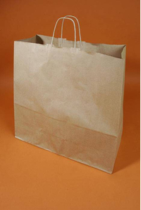 18" X 7" X 18" JUMBO KRAFT SHOPPING BAG NATURAL PKG/10