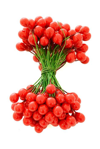 7MM HOLLY BERRIES RED PKG/144