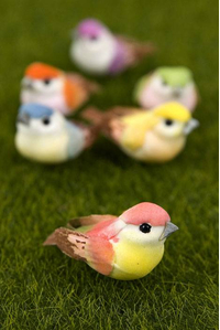 1.5" MUSHROOM BIRD ASSORTED PKG/24