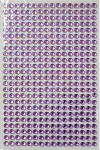 4MM RHINESTONE STICKER PURPLE PKG/384