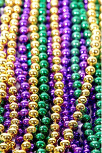 33" MARDI GRAS BEADS PURPLE/GOLD/GREEN PKG/12