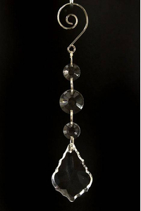 6.5" X 50MM CRYSTAL DROP HANGING CLEAR