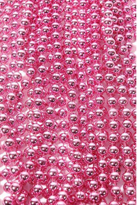 ROUND PARTY BEADS PINK PKG/12