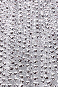 ROUND PARTY BEADS SILVER PKG/12