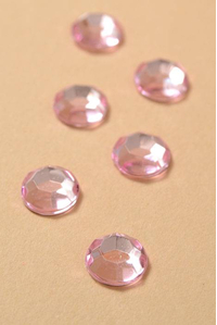 8MM ROUND RHINESTONES LIGHT PINK PKG/150