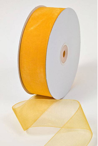 ORGANDY RIBBON BRIGHT YELLOW