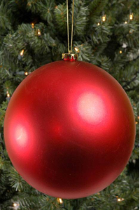 200MM MATT PLASTIC BALL RED