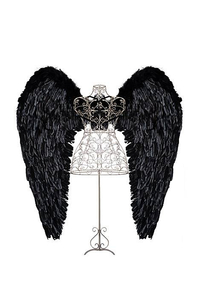 48" X 52" FEATHER ANGEL WING BLACK