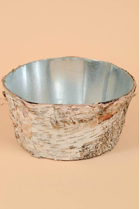 8" X 3.5" BIRCH POT W/ZINC NATURAL