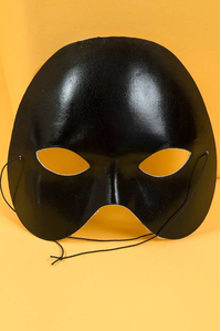 7" X 6" HALF FACE MASK BLACK