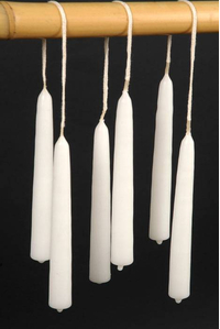 6" JOINED WICK TAPER CANDLE WHITE PKG/12