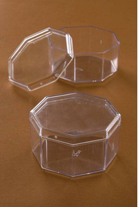 2.5" OCTAGON BOX CLEAR PKG/12