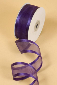 ORGANZA SATIN EDGE RIBBON - PURPLE #26