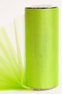 6" X 25YDS ORGANZA APPLE GREEN