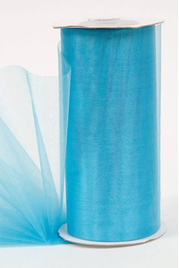 6" X 25YDS ORGANZA TURQUOISE