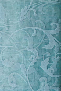 25" X 3YDS SHEER/FLOCKED DAMASK SHEET LIGHT BLUE