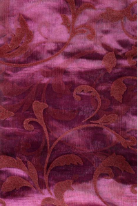 25" X 3YDS SHEER/FLOCKED DAMASK SHEET WINE