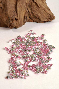 7MM DIAMOND RHINESTONE PINK PKG/192