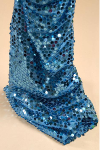 60" X 3YDS SEQUIN NETTING TURQUOISE