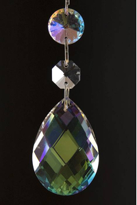 6.5" X 50MM CRYSTAL TEAR DROP HANGING