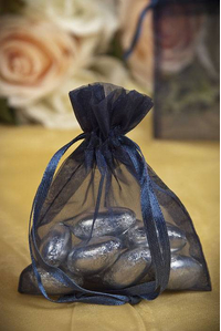 3" X 4" SHEER POUCHES BAG NAVY PKG/12