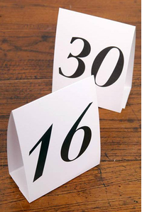 NUMBERED TABLE TENTS 16-30 PKG/15