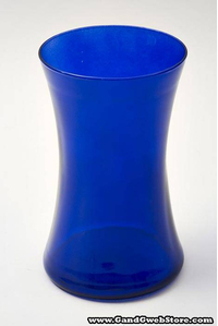 8" GATHERING VASE COBALT