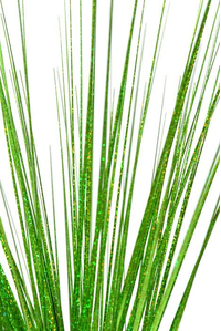 28" GLITTER PVC GRASS BUSH GREEN