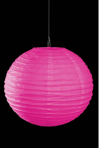 16" ROUND PAPER LANTERN FUCHSIA