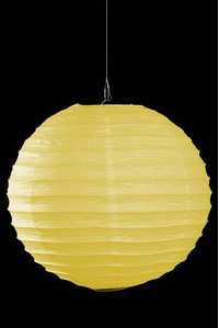 18" ROUND PAPER LANTERN YELLOW