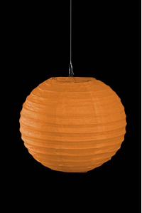 8" ROUND PAPER LANTERN ORANGE