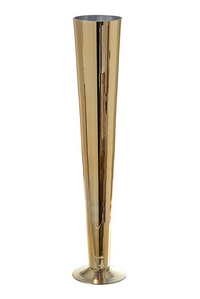 23.5" FLUTED GLASS VASE GOLD